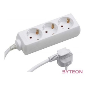 BLACKBIRD Hálózati elosztó 1.5m 3xSCHUKO 16,A,250V,3500W, Fehér