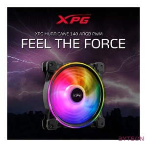 ADATA XPG Rendszerhűtő ventilátor Hurricane RGB, 14cm, fekete