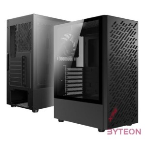 ADATA XPG Ház Midi ATX Valor AIR, 4x120mm ventilátor, Tápegység nélkül, üvegfalú, fekete