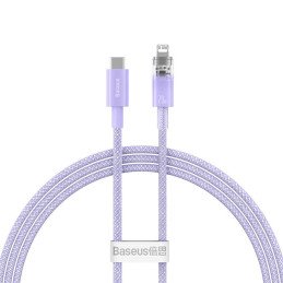 Fast Charging cable Baseus USB-C to Lightning  Explorer Series 1m, 20W (purple)