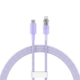 Fast Charging cable Baseus USB-C to Lightning  Explorer Series 1m, 20W (purple)