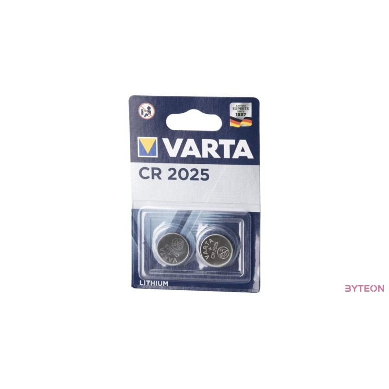 VARTA CR2025 lithium gombelem 2db/bliszter