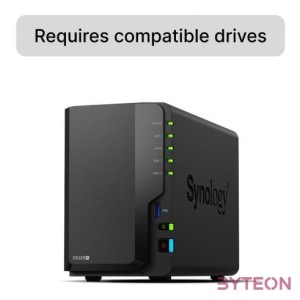 SYNOLOGY NAS 2 fiókos DS225 Intel Celeron J4125 4x2GHz, 2GB DDR4, 1x2,5GbE, 1x1GbE, 2xUSB3.2Gen1