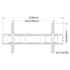 TECHLY ICA-PLB 2230 fix fali konzol 55-100 LCD kijelzőhöz, fekete