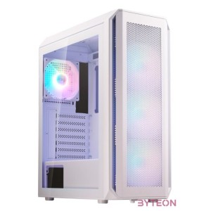 ADATA XPG Ház Midi ATX Valor AIR PLUS, 4x120mm RGB ventilátor, Tápegység nélkül, üvegfalú, fehér