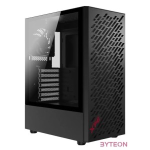 ADATA XPG Ház Midi ATX Valor AIR, 4x120mm ventilátor, Tápegység nélkül, üvegfalú, fekete