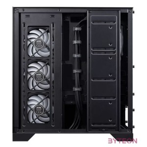 ADATA XPG Ház Midi ATX Invader X BTF, 5x120mm RGB ventilátor, Tápegység nélkül, üvegfalú, fekete