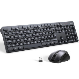 Ergonomic Mouse and Wireless Keyboard Combo UGREEN MK006 (Black)