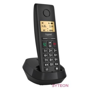 GIGASET DECT telefon, PURE 200, fekete