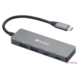 SANDBERG Hub és elosztó, USB-C to 2xUSB-A  2xUSB-C Hub
