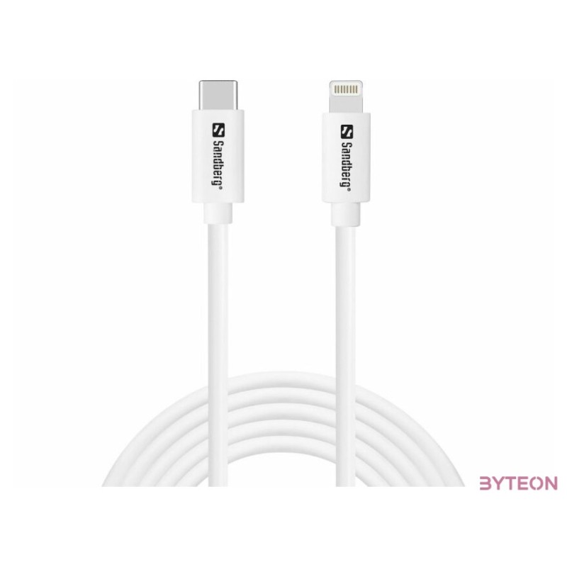 SANDBERG Töltőkábel, USB-C PD to Lightning FMI 2m