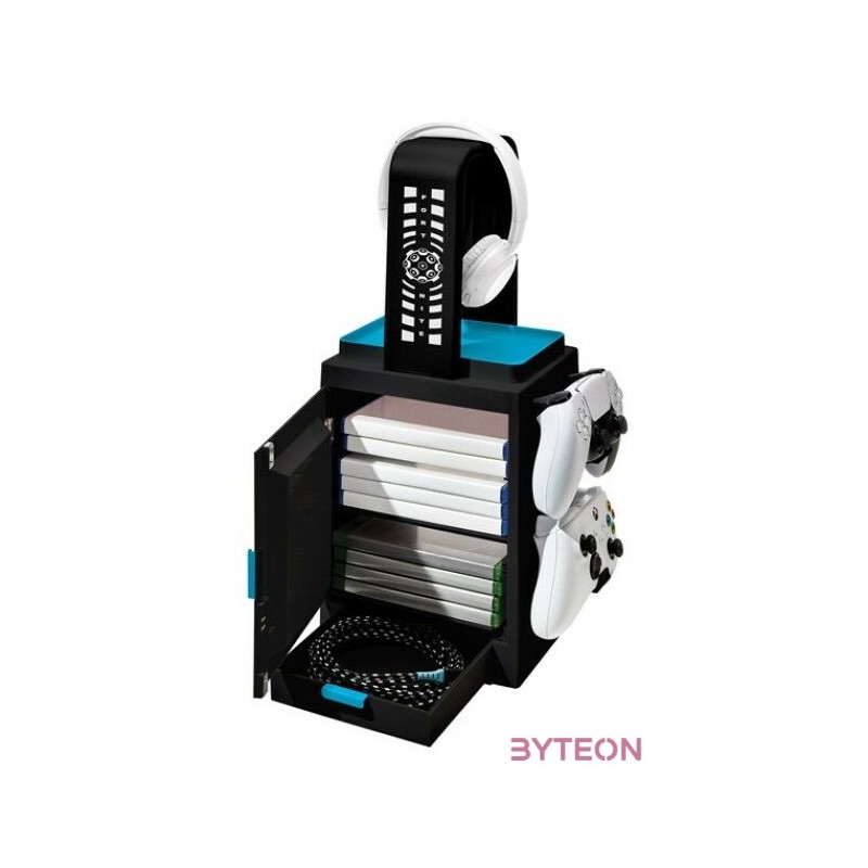 NUMSKULL PS5,XBOX Series Fortnite LED-világítású játéktartó szekrényes állvány