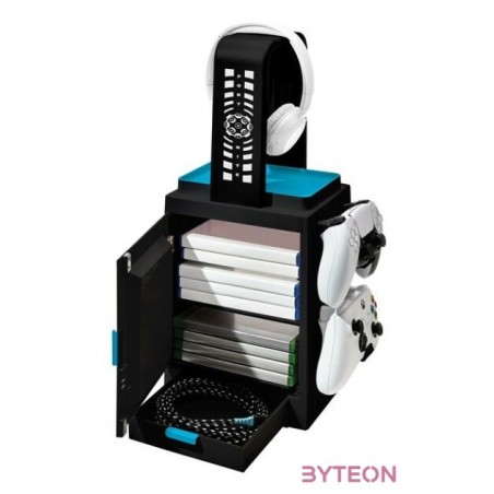 NUMSKULL PS5,XBOX Series Fortnite LED-világítású játéktartó szekrényes állvány