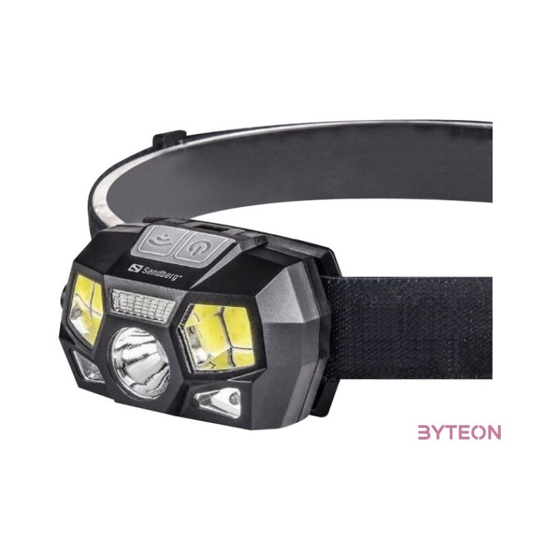 SANDBERG Fejlámpa, Headlamp 5in1 Recharge Sensor