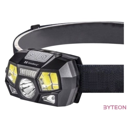 SANDBERG Fejlámpa, Headlamp 5in1 Recharge Sensor