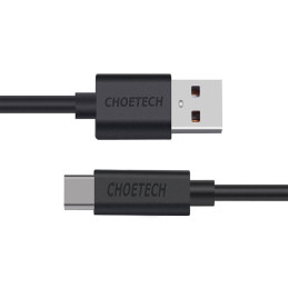 Extension cable Choetech AC0003 USB-A 2m (black)