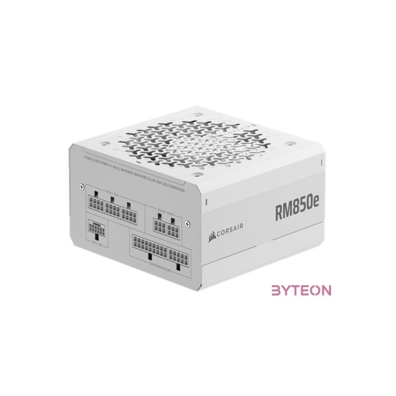 CORSAIR Tápegység Moduláris, RM850e, 850W, 12cm, ATX 3.1, PCIe 5.1, BOX, Cybenetics Gold, fehér