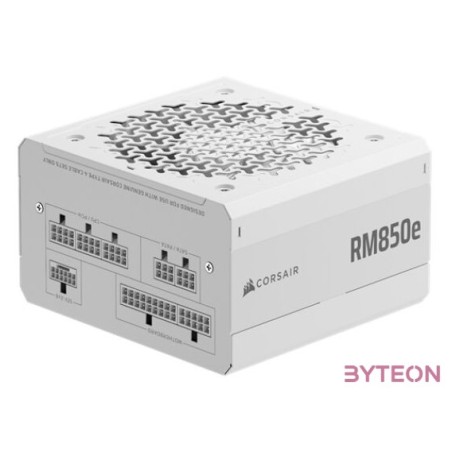 CORSAIR Tápegység Moduláris, RM850e, 850W, 12cm, ATX 3.1, PCIe 5.1, BOX, Cybenetics Gold, fehér