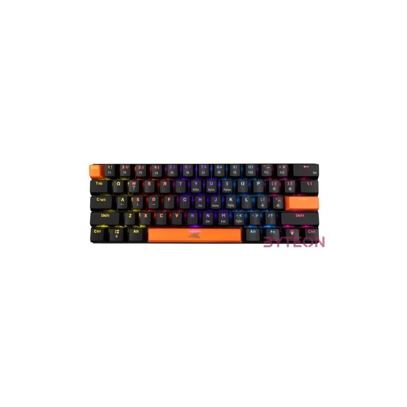 Baracuda DOLPHIN-B,R-US, BGK-03111B,R-US fekete mechanikus gamer billentyűzet piros kapcsolóval, angol