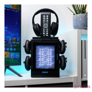 NUMSKULL PS5,XBOX Series Fortnite LED-világítású játéktartó szekrényes állvány