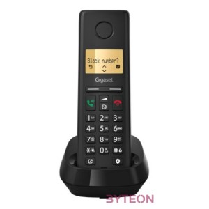 GIGASET DECT telefon, PURE 200, fekete