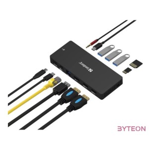 SANDBERG USB-C Dokkoló 13in1 DockingStation Pro