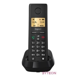 GIGASET DECT telefon, PURE 200, fekete