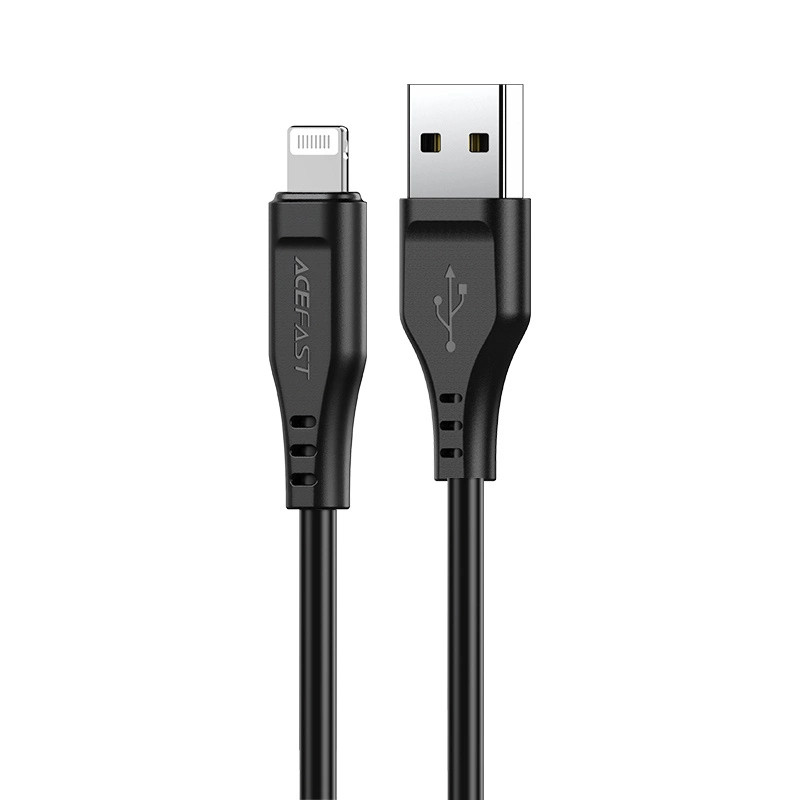 Cable USB to Lightining Acefast C3-02, MFi,  2.4A 1.2m (black)