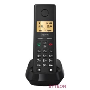 GIGASET DECT telefon, PURE 200, fekete