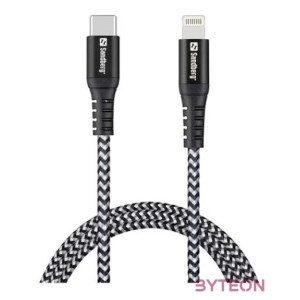 SANDBERG USB-C tartozék, Survivor USB-C PD Lighting kábel 1m