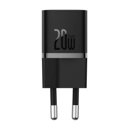 Mini wall charger Baseus GaN5 20W (black)