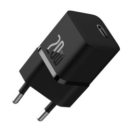 Mini wall charger Baseus GaN5 20W (black)