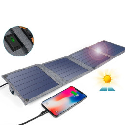 Foldable solar charger Choetech SC004 14W, 1xUSB (grey)