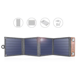 Foldable solar charger Choetech SC004 14W, 1xUSB (grey)