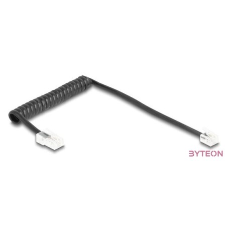 Delock Telefon csavart kábel RJ11 apa - RJ45 apa fekete színű 1 m