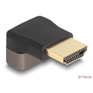 Delock HDMI adapter apa - anya 90 felfelé néző csatlakozódugóval 8K 60 Hz szürke fém