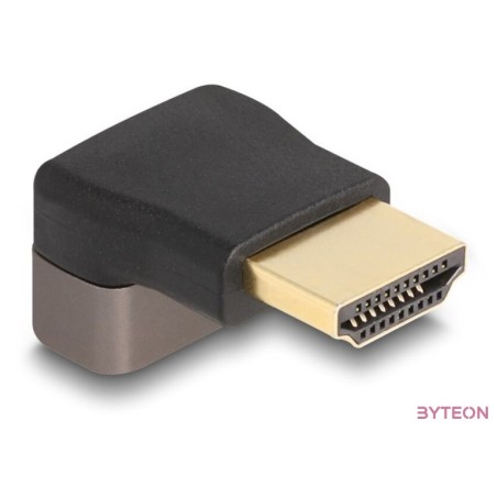 Delock HDMI adapter apa - anya 90 felfelé néző csatlakozódugóval 8K 60 Hz szürke fém