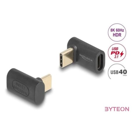 Delock USB Adapter 40 Gbps USB Type-C PD 3.1 240 W csatlakozódugóval - csatlakozóhüvellyel 8K 60 Hz