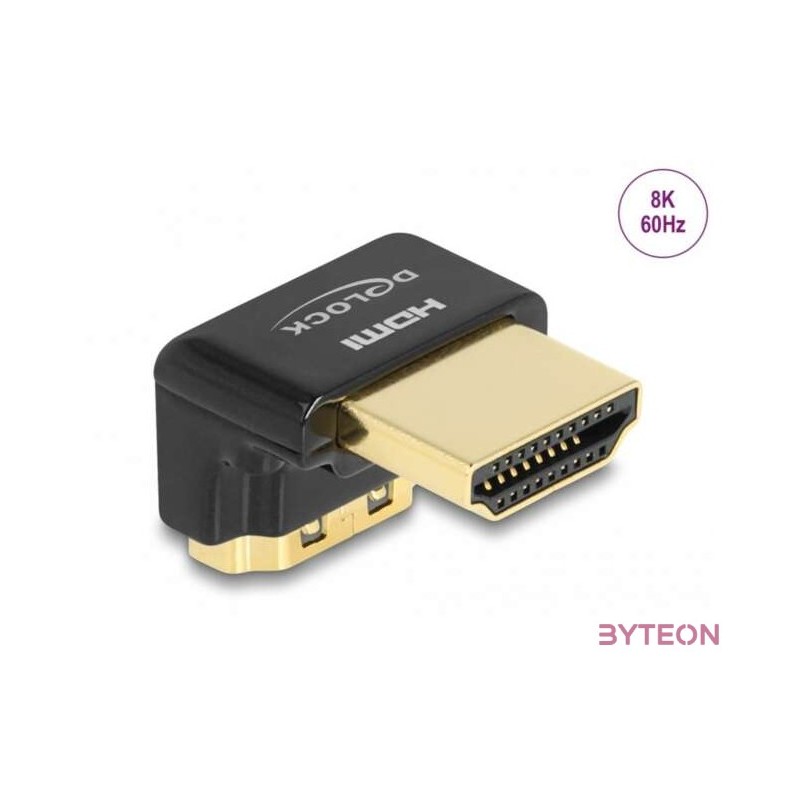 Delock HDMI adapter apa - anya 90 fok lefelé néző csatlakozódugóval 8K 60 Hz fém