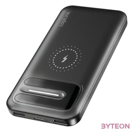 Logilink Power bank 10000 mAh, vezeték nélküli töltés  2x USB-A, 1x USB-C