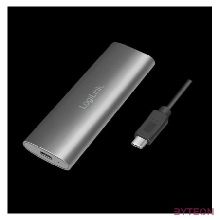 Logilink USB 3.2 Gen 2x1 ház M.2 NVMe (PCIe) és SATA (NGFF) SSD-khez, ezüst