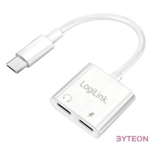 Logilink USB-C adapter PD töltőporttal, 2x USB-C, max. 60 W, fehér