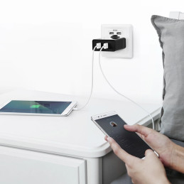 UGREEN Gyorstöltő, 2xUSB-A, 18W, PD 3.0 EU (fekete)