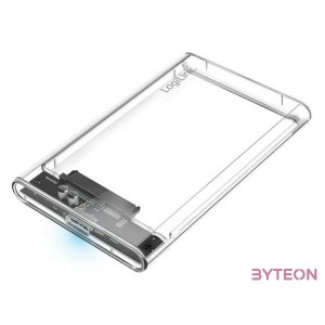 Logilink 2,5 külső HDD ház USB 3.0,csavarmentes, átlátszó