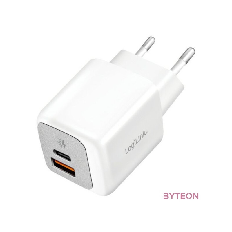 Logilink Kettős USB töltőkészlet (20 db), 1x USB-C (PD), 1x USB-A, 20 W, fehér