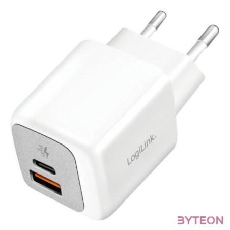 Logilink Kettős USB töltőkészlet (20 db), 1x USB-C (PD), 1x USB-A, 20 W, fehér
