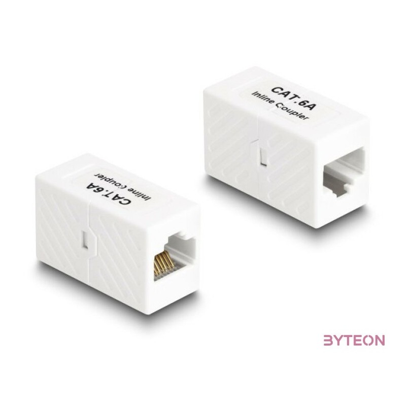 Delock Adapter RJ45 anya - RJ45 anya Cat.6A UTP, fehér