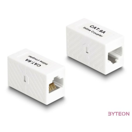 Delock Adapter RJ45 anya - RJ45 anya Cat.6A UTP, fehér