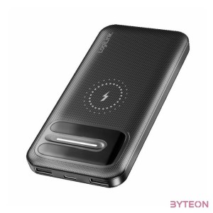 Logilink Power bank 10000 mAh, vezeték nélküli töltés  2x USB-A, 1x USB-C