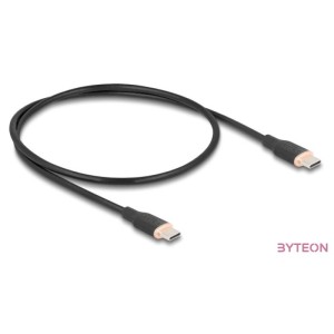 Delock USB 2.0 kábel USB Type-C dugó - dugó PD 3.0 60 W 0,5 m fekete Szilikon